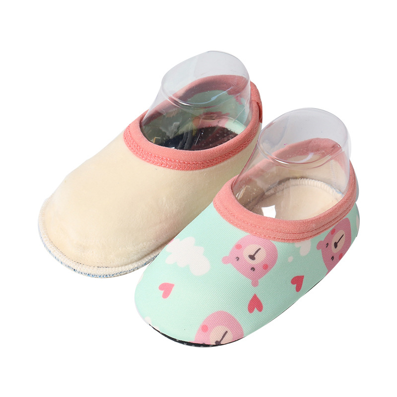 Primavera y verano piso calcetines nuevos niños infantiles antideslizante interior Niños y niñas bebé Niño Zapatos educación temprana zapatos calcetines de dibujos animados