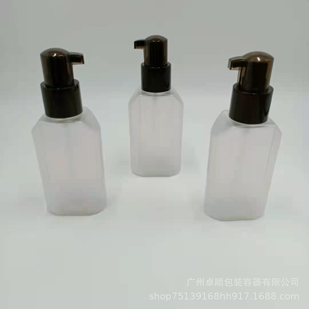 卓顺新款150ML洗发水沐浴露卸妆油水乳分装PET塑料按压异型扁瓶