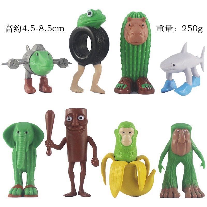 国境を越えた新製品外国AI山海経フィギュア通通木棒人トララ靴を履いたサメ人形モデル|undefined