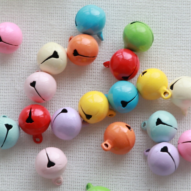 14mm Painted Small Round Bell DIY Creative Pet Accessories Candy Color One-Word Metal Roller Spray Paint Christmas Bell 14mm Painted Small Round Bell DIY Creative Pet Accessories Candy Color One-Word Metal Roller Spray Paint Christmas Bell