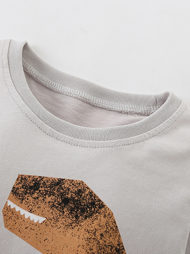 Malwee transfronterizo camiseta de niño otoño invierno nuevo estilo europeo y americano de niños de cuello redondo camiseta de base casual de manga larga de otoño blusa