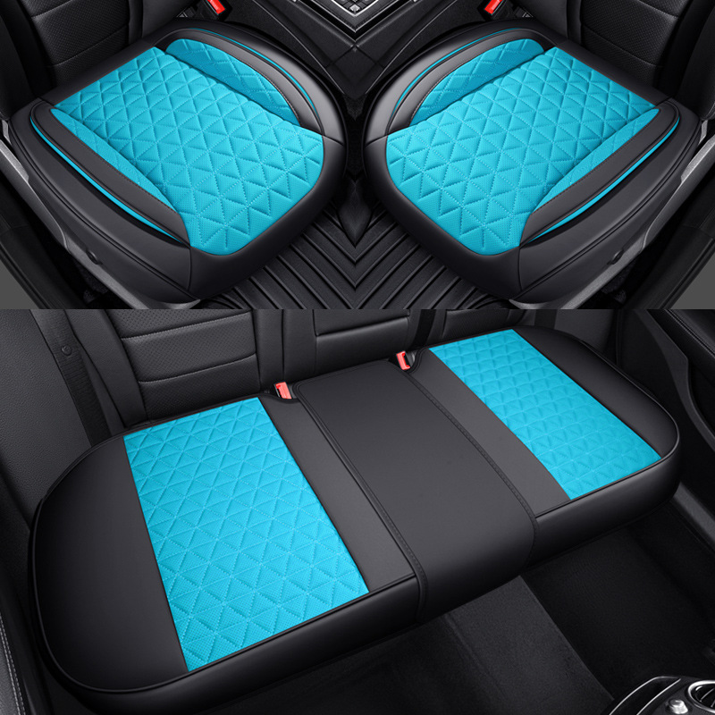 Seat cushion, seat cover | Universal Punched Leather Car - blue