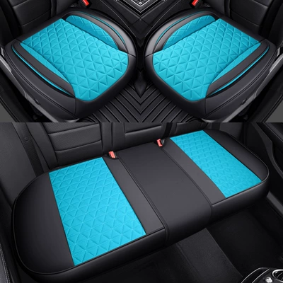 Seat cushion, seat cover | all-inclusive four-season universal 3D - black-and-blue-small-three-pieces-universal
