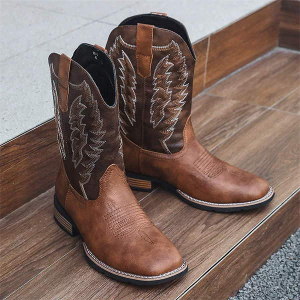 881 Cowboy boots Western Denim Boots Fashion Embroidered Knight Boots V-Mouth Long Boots Foreign Trade plus size