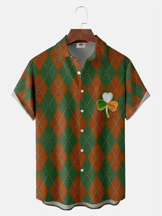 Estación independiente transfronteriza verano nueva camisa impresa digital para hombres tendencia de moda top hawaiano de solapa de manga corta