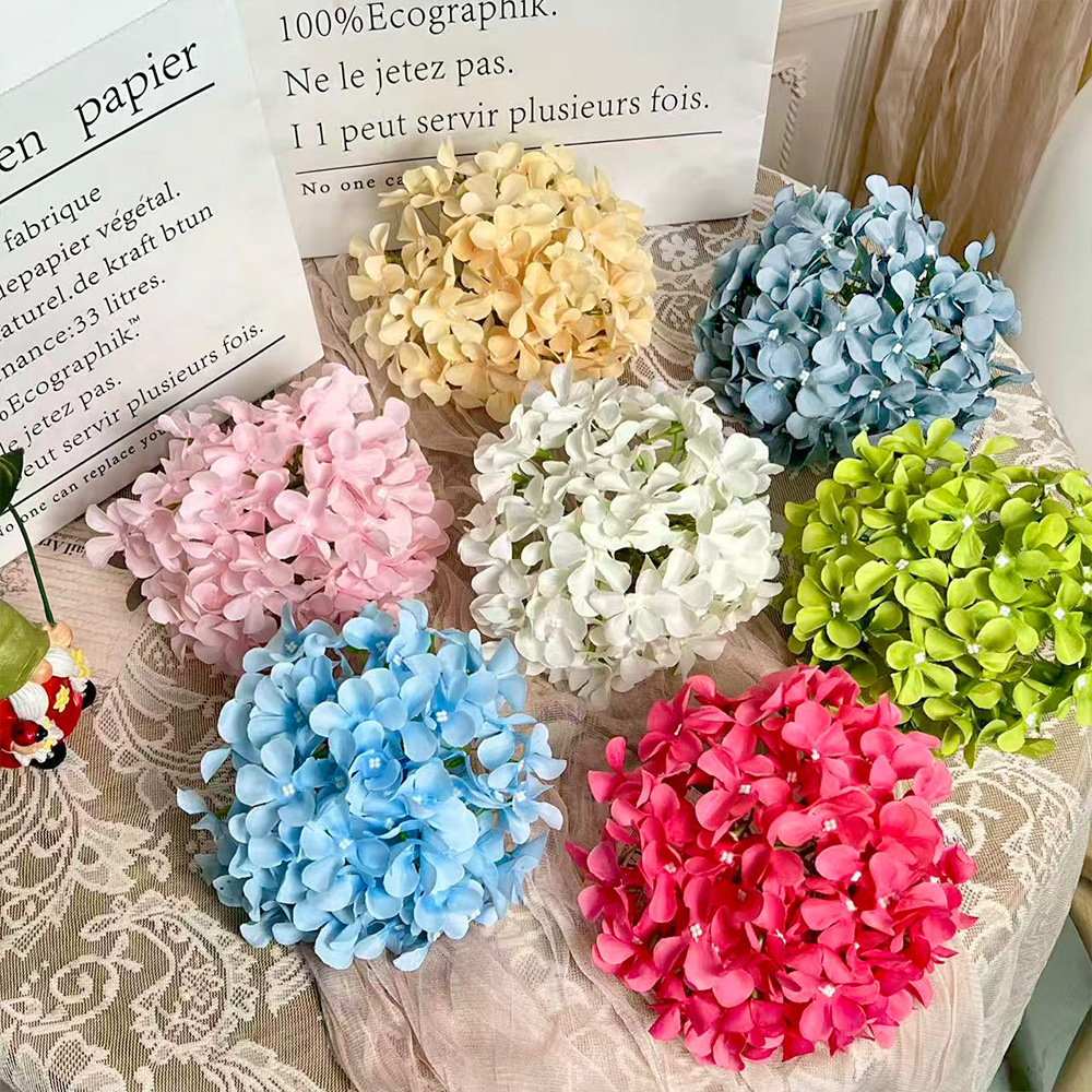 72 Pieces of Hydrangea Heads, Artificial Flowers, Wholesale Flower Heads, Flower Wall Flower Arrangements, Handmade Garlands, Hair Accessories, Fake Flowers