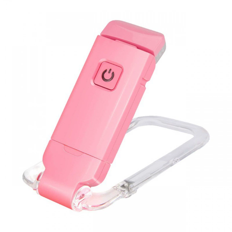 Складная USB-лампа для чтения в книге, портативный свет с защитой глаз, 3 цветовых температуры, зажим, зарядка