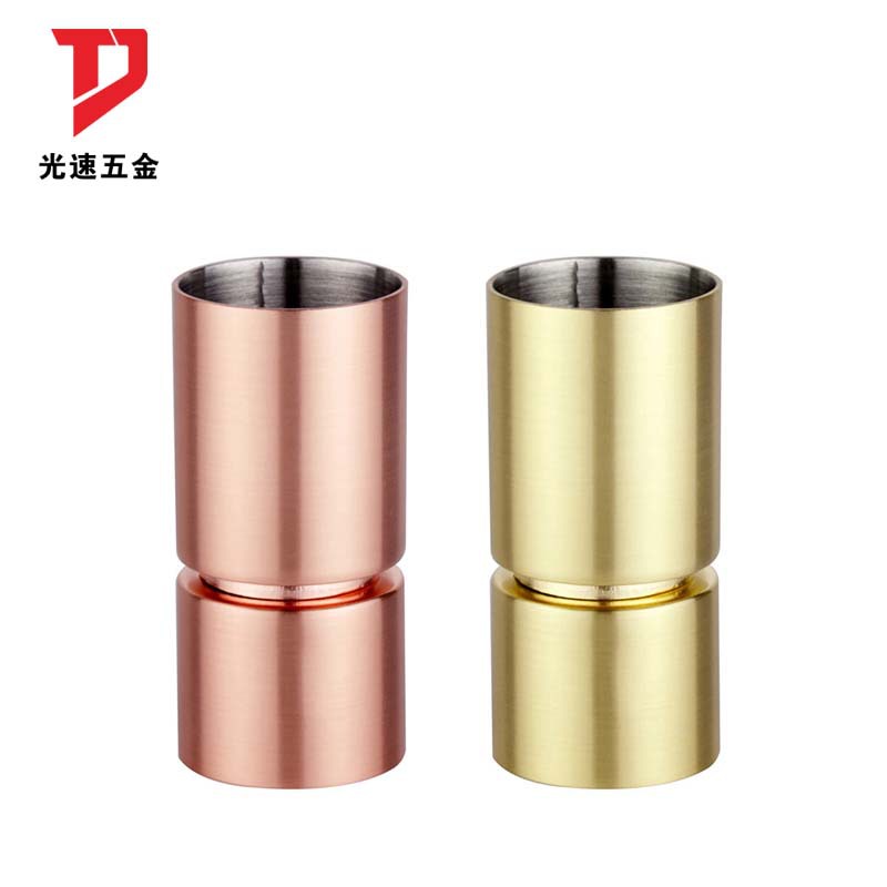 Taza de medición de doble cabeza recta creativa de acero inoxidable 30/60ml taza de onza dispositivo de medición de vino bar cóctel Herramienta de mezcla de cóctel