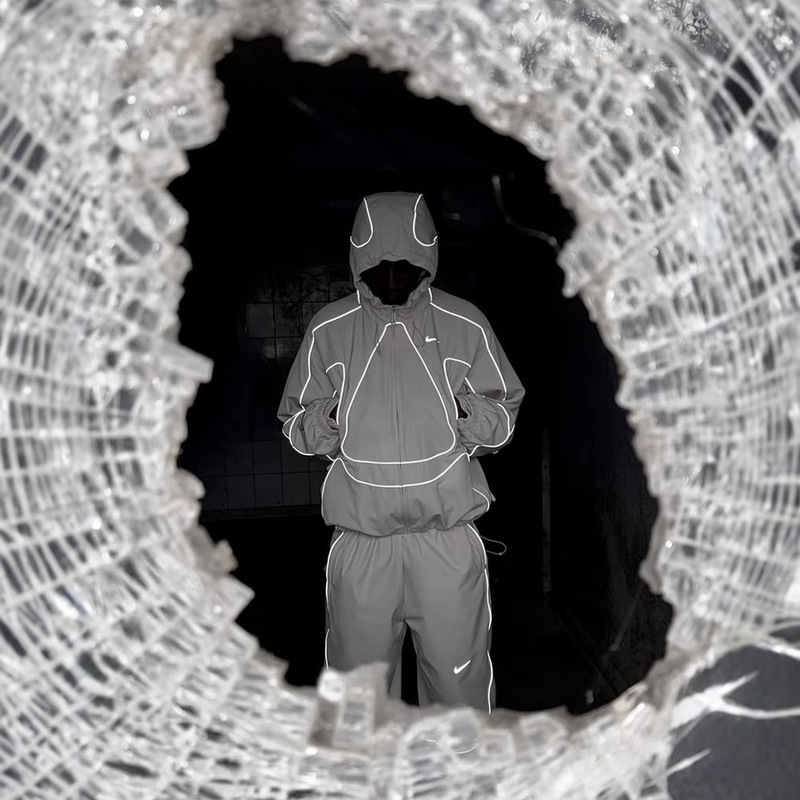 Cross-border Alcatraz Island Co-name Small Hook Jacket Coat Men's and Women's Loose Windbreaker Waterproof Heavy Craft Reflective Strip Top Trendy