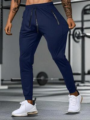 X8466 代发速卖通亚马逊跨境新款运动裤男士普通版型拉链口袋|ms