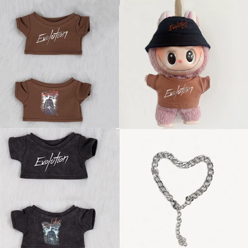 Одежда для куклы из хлопка 10/15/20 см, кулон с сердечком, концертный наряд LABUBU Николас Тзе 17 см