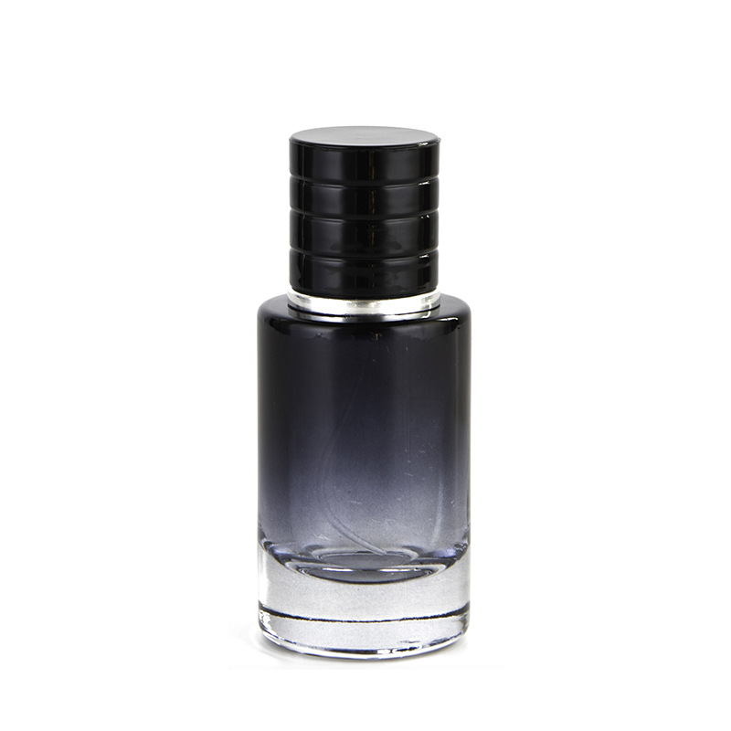 En stock B028-30ml50ml de color degradado tornillo boca botella de perfume de vidrio/sub-Botella/botella de spray/prensa botella vacía