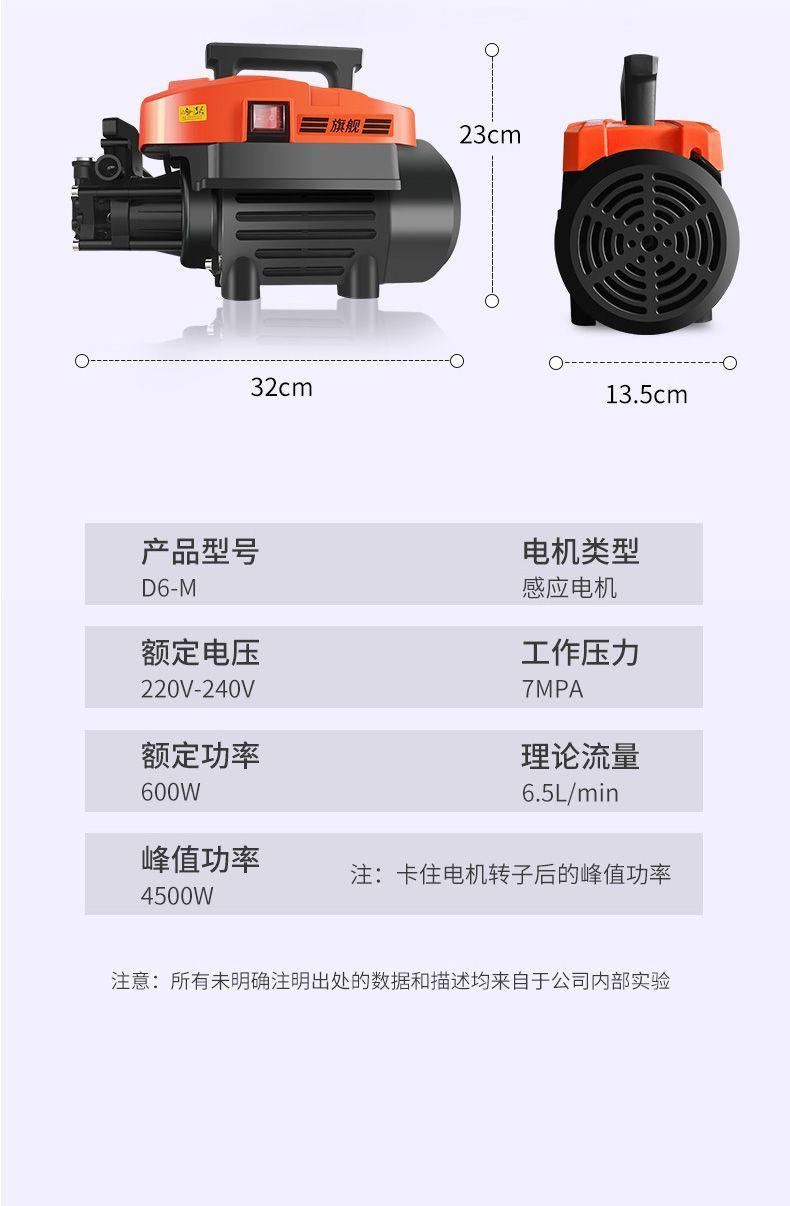 High-Power Car Washing Machine Portable High-Pressure Car Washing Machine Household 220V Fully Automatic Washing Machine Car Washing Machine Car Washing Pump