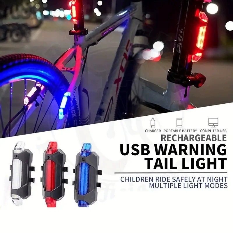 Велосипедный фонарь задний фонарь USB зарядка электромобиль ночная горная езда на велосипеде на открытом воздухе оборудование задний фонарь сигнальная лампа