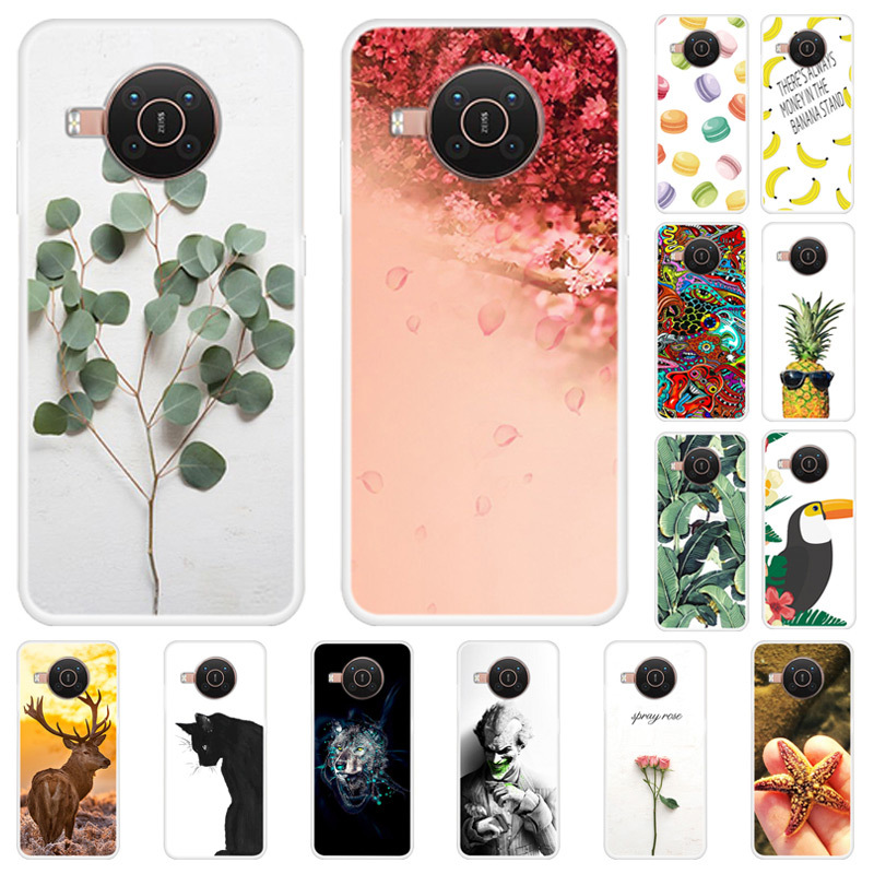 Suitable for Nokia X20 mobile phone painted soft shell, personalized blue background, panda transparent TPU production_voghion.com