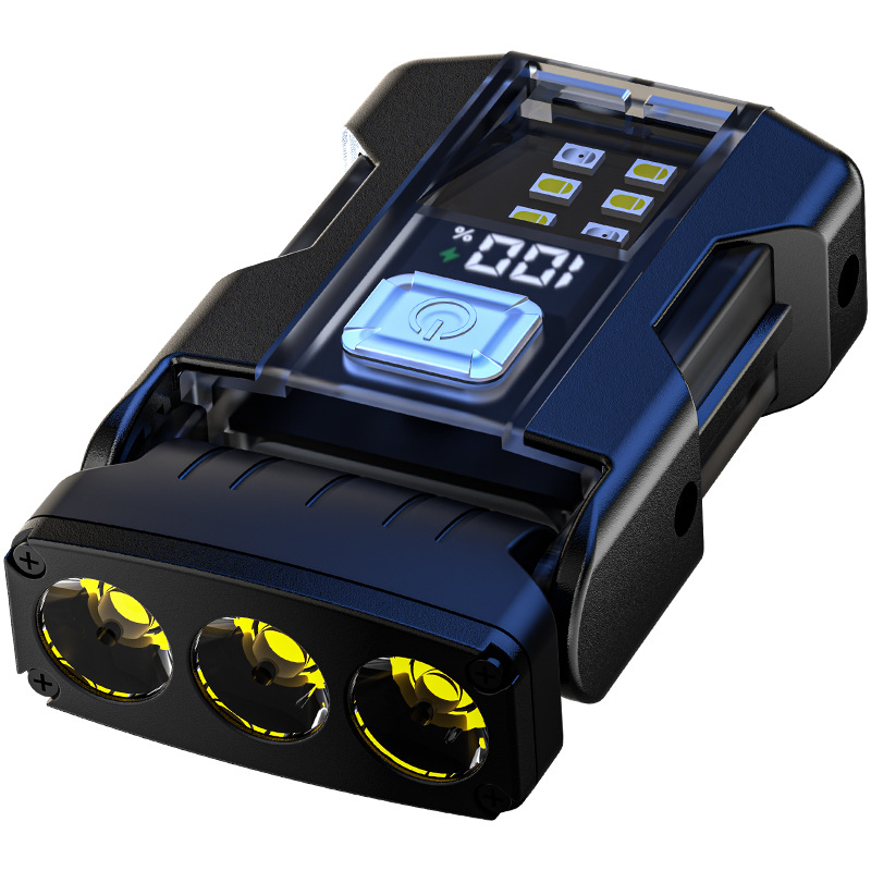 Nueva cabeza transfronteriza, luz de trabajo giratoria, mini llavero, luz de mantenimiento, luz nocturna de emergencia para acampar con imán