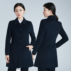 秋冬の新型ウールと綿を厚くした中長タイプの職業服ウールです。