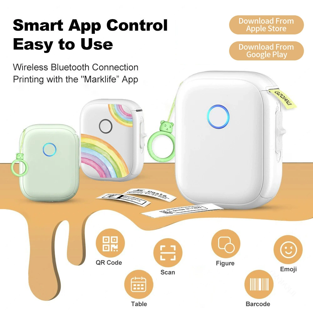 Портативный термопринтер этикеток P12 | Bluetooth iOS/Android