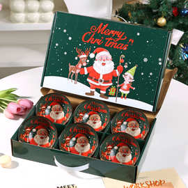 爆款圣诞碗跨境ins创意卡通圣诞老人陶瓷餐具套装餐具圣诞节礼物