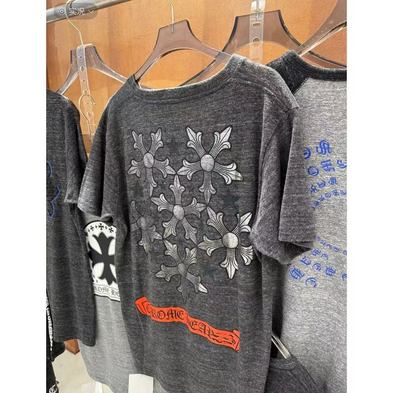 25SS YBオープン/中古モデル 90% offから クロスシルバープリント ホットガールTシャツ ロゴ半袖トップス|undefined