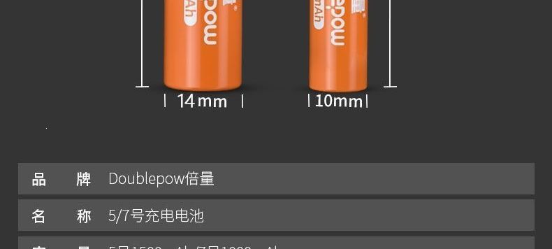 No. 5 and No. 7 Rechargeable Batteries, 1500Mah Large Capacity, Universal Rechargeable 1.2V Batteries, Cross-Border