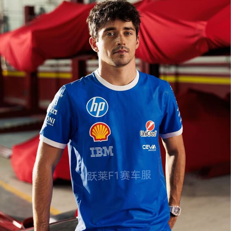 F1 Racing Suit Team Monza Le Buckle Old Man's Same Style Quick-Drying Summer New Racing Sports Printed Short-Sleeved T-Shirt