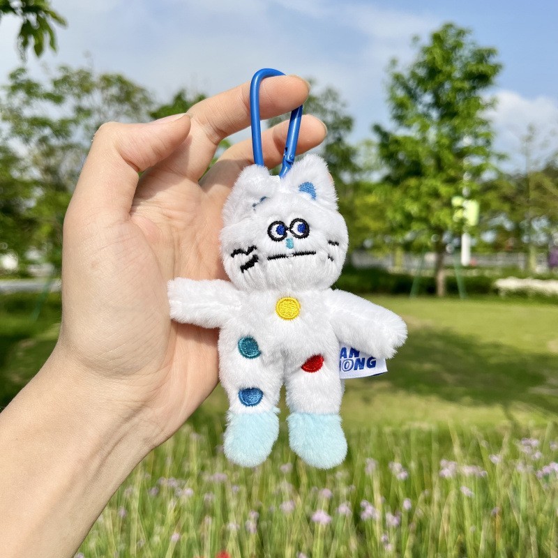面白いブーツ子猫ペンダントトレンディクールかわいいクリエイティブ人形学生カップルスクールバッグバッグ車のキーホルダーギフト|undefined
