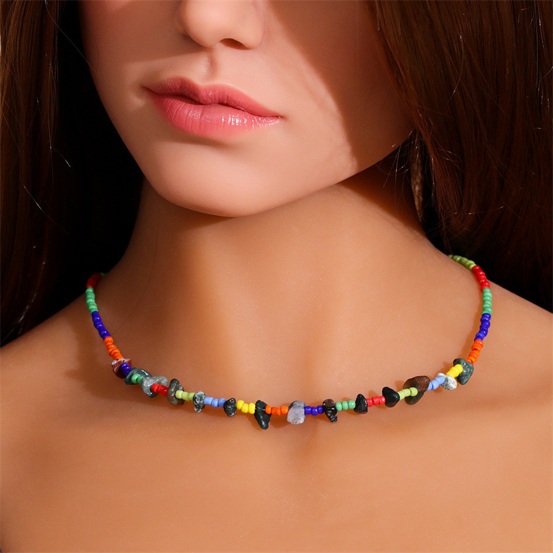 Fashion Animal Beaded Titanium Steel Pendant Necklace Necklace Knitting Stainless Steel Necklaces 1