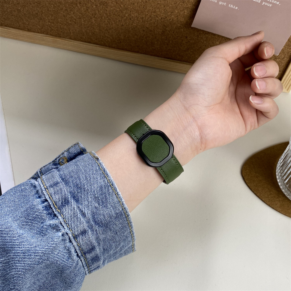 Sobib Samsungi ja Huawei moodsa stiiliga kellarihmadele, 20 mm ja 22 mm, Nautiluse magnetilise kokkupandava pandlaga nahast kellarihmadele._voghion.com