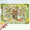 Retro flower room-4pcs-large size