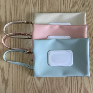 PU皮革湿纸巾盒 户外婴儿车抽纸盒 车载悬吊式湿纸巾袋