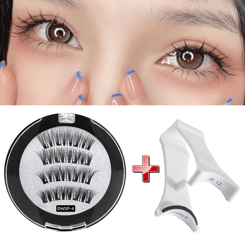 European and American Magnetic False Eyelashes, Thick Magnetic False Eyelashes, One Pair, Sunflower Natural Magnetic Eyelashes