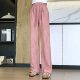 Ice Silk Wide-Leg Pants Women's Summer 2025 New High Waist Drawstring Texture Sense Lazy American Casual Lop Pants