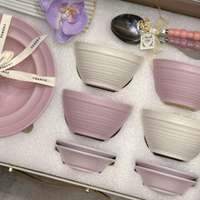 单个碗碟套装家用奶油系清新高级感轻奢乔迁碗盘碗具2025新款餐具