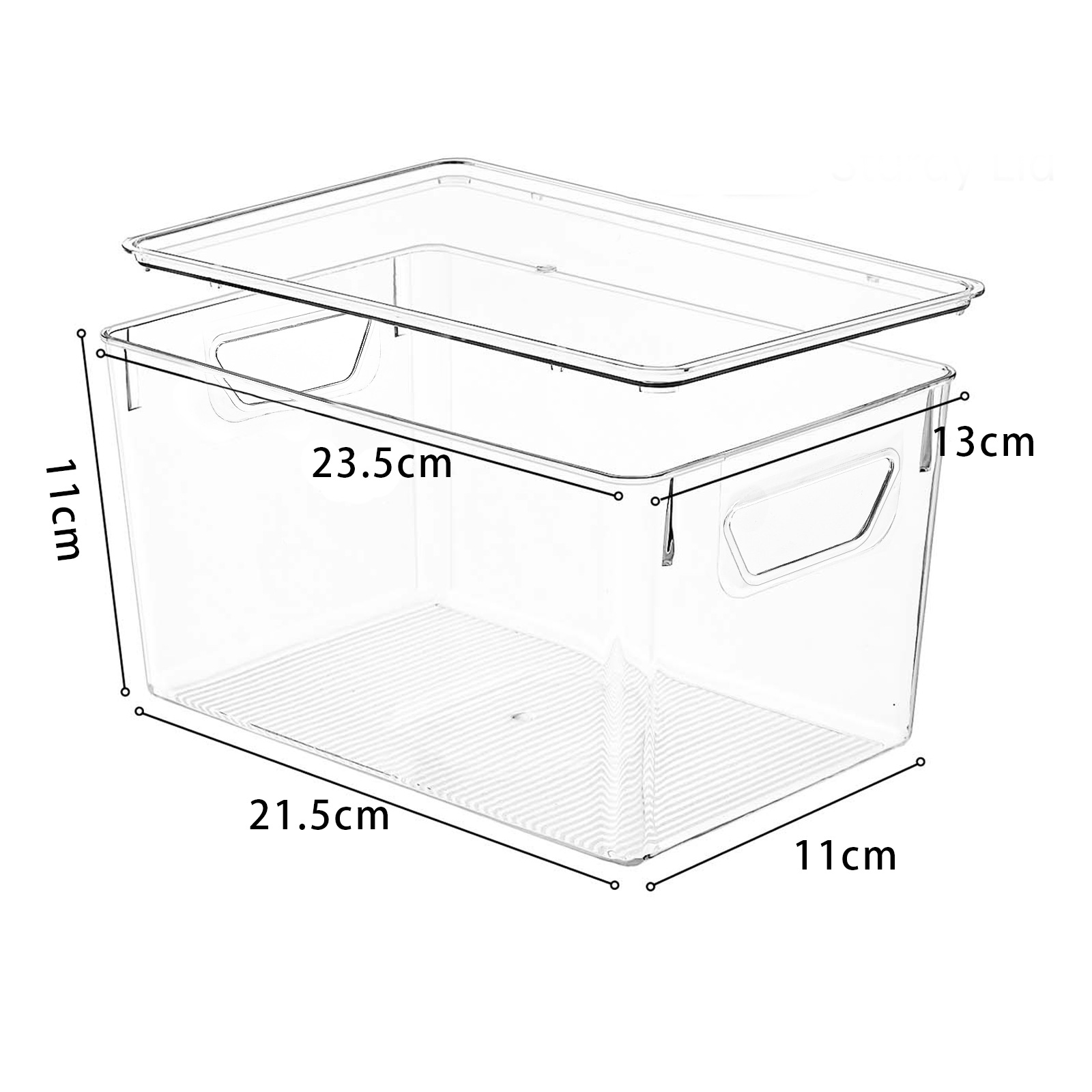 뚜껑이 있는 정사각형 소형 [23.5*13*11]