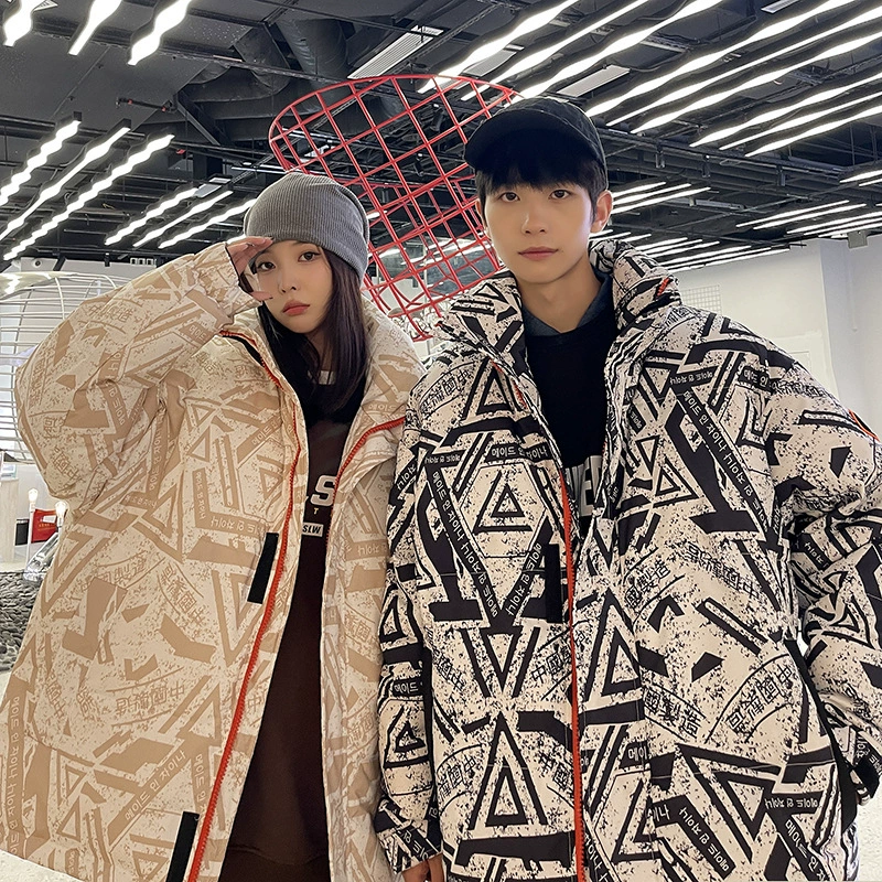 Трансграничная фабрика Зимний Новый пуховик для мужчин Пара Сделано в Китае Повседневный утолщенный пуховик для мужчин Куртка национальной моды