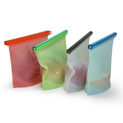 Food grade silicone fresh-keeping bag, high temperature resistant sealed bag, food repackaging bag, fruit and vegetable frozen food storage bag