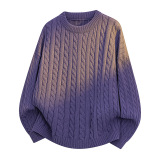 2026秋冬新款运动风青少年宽松圆领套头加厚保暖可机洗针织毛衫，男装针织衫/毛衣，星座614