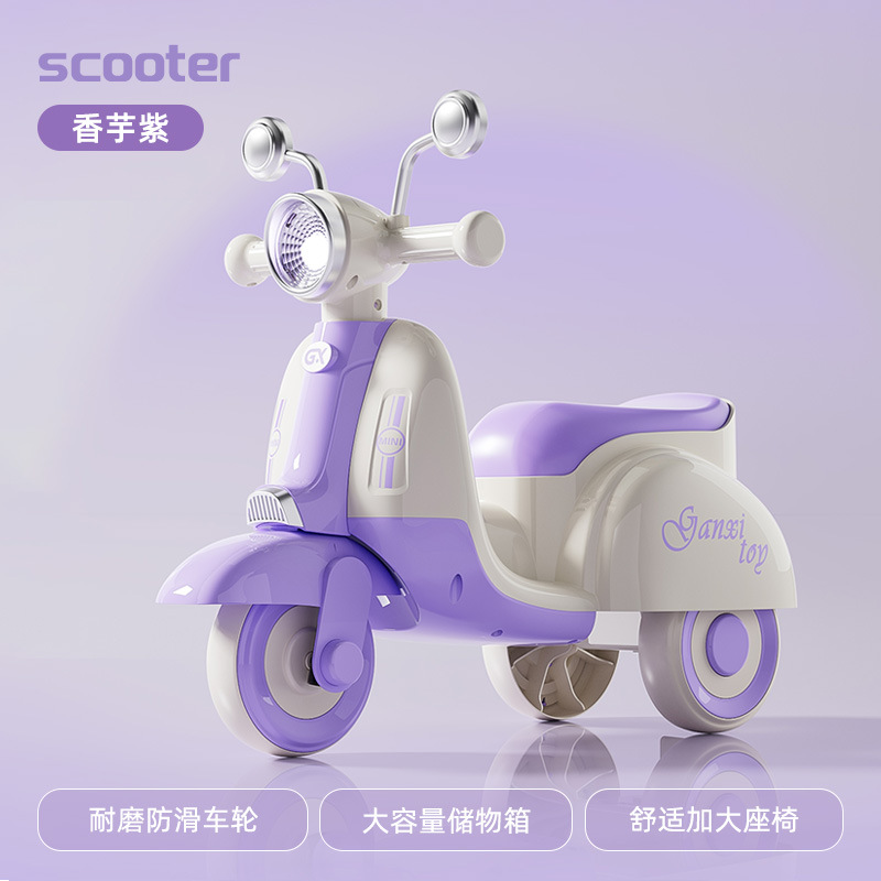 Triciclo Montable Infantil Tipo Motocicleta de Plástico con Almacenamiento