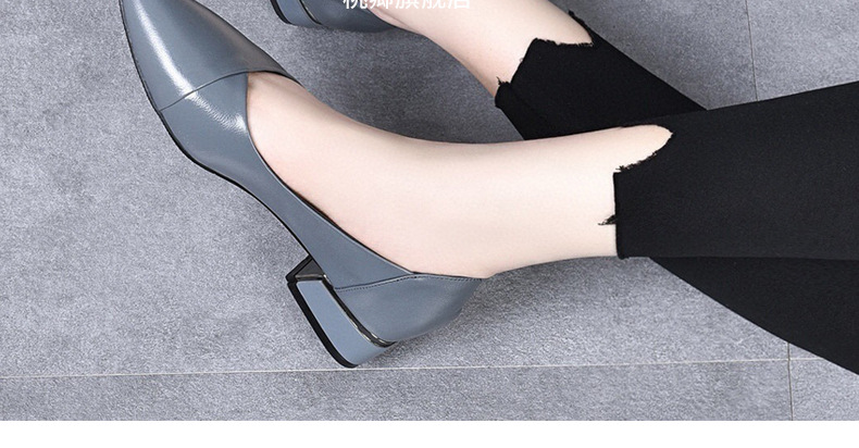 Giày lười nữ mũi nhọn đế bằng da thật mềm, phong cách bà ngoại, đi mùa xuân thu — Màu đen chi tiết 29