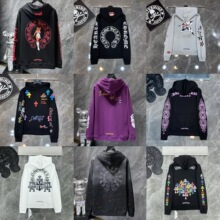 24s秋冬新款Chrome Hearts克罗伈马蹄梵文印花连帽卫衣系列男女款