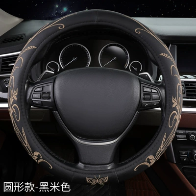 Steering Wheel Cover Suitable – Steering wheel cover - round-blackish-brown-38cm