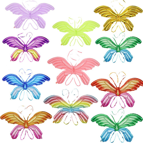 New Style Angel Wings Butterfly Wings Balloons for Children's Birthday Party Decoration Aluminum Foil Photo Props 