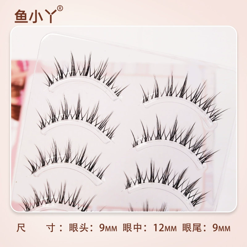 鱼小丫 False eyelashes, transparent curling dense comics