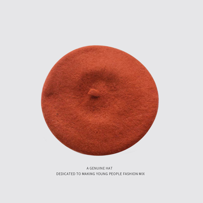 77g Weight Beret Hat Hats Type Daily Occasion Solid Color Pattern Winter Season Women'S Gender Sewing Design Simple Style Style Eaveless Rim Women'S Simple Style Solid Color Sewing Eaveless Beret Hat 14
