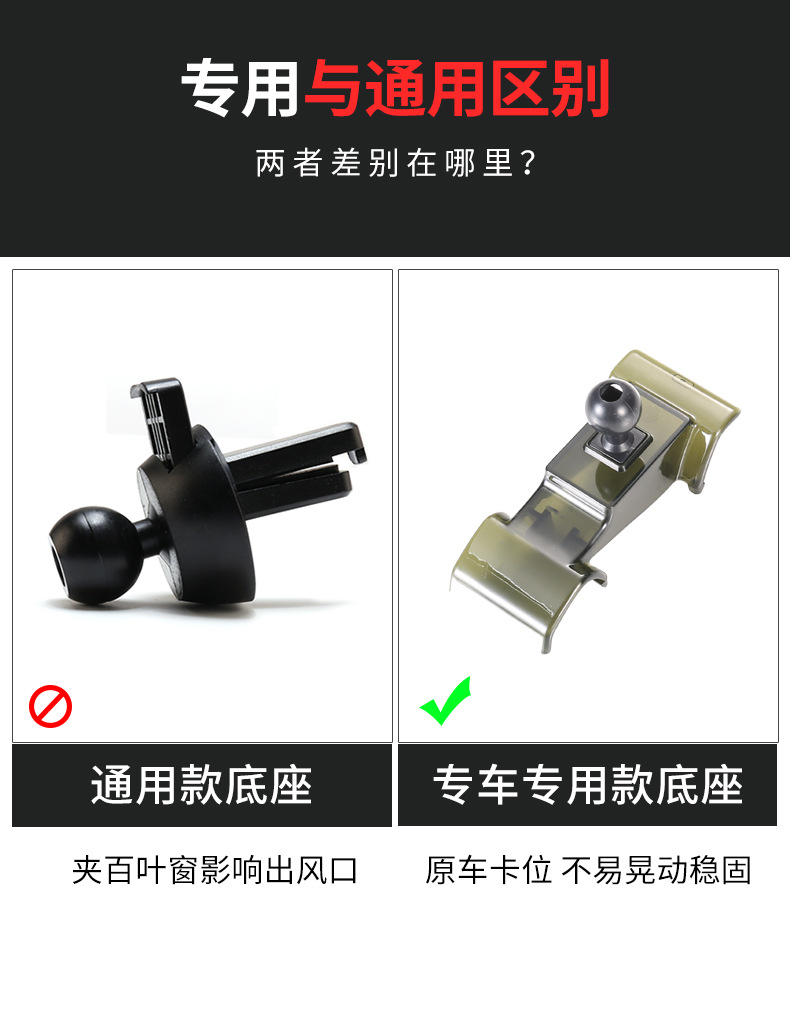 Chevrolet Malibu XL, Equinox, Trax, Cruze, Blazer Navigation Phone Holder Clip Special Base