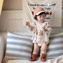夏季韩版婴儿包屁衣0-2岁男宝外出爬爬服休闲婴儿衣服薄款连体衣