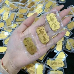 足金999暴富携帯電話は国潮創意招財背ゴム金シールと手礼直播ドレナージプレゼント金を貼る