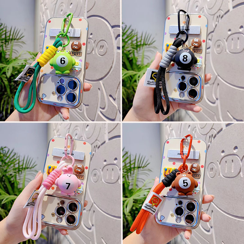 Original lindos billar animal personalidad simple llavero de automóvil bolsos para hombres y mujeres hermosos colgantes al por mayor