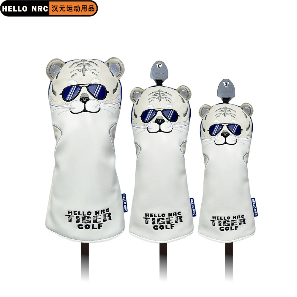 Fabricante DE LA NUEVA cubierta del Club de Golf cubierta de la barra de madera semicírculo barra recta cubierta Tigre dibujos animados lindo